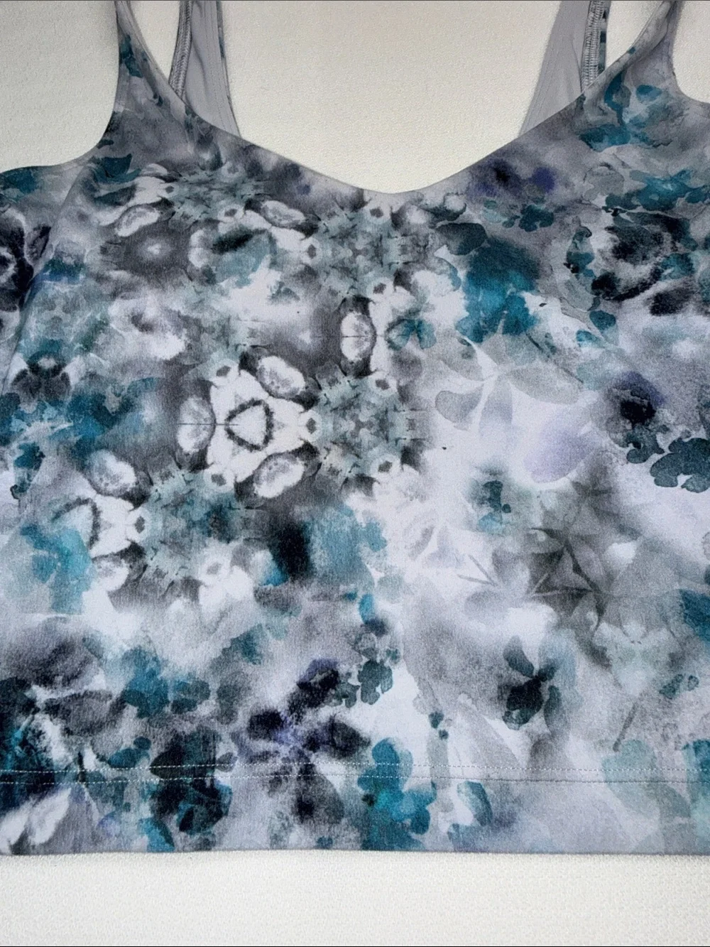 lululemon athletica Align Crop Top Teal, Blue & Gray Floral